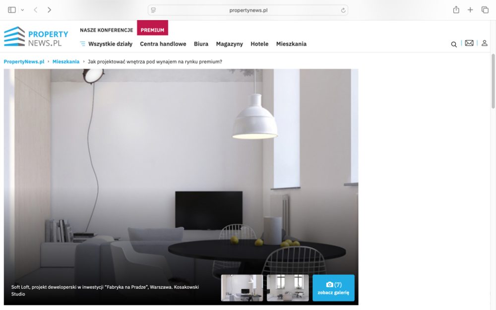 Wnętrza pod wynajem. Wywiad dla Property Inwestycje